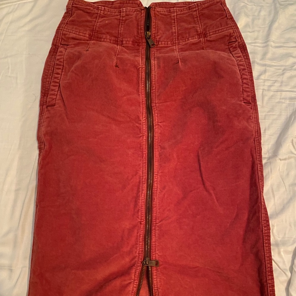 We the free corduroy skirt zip up